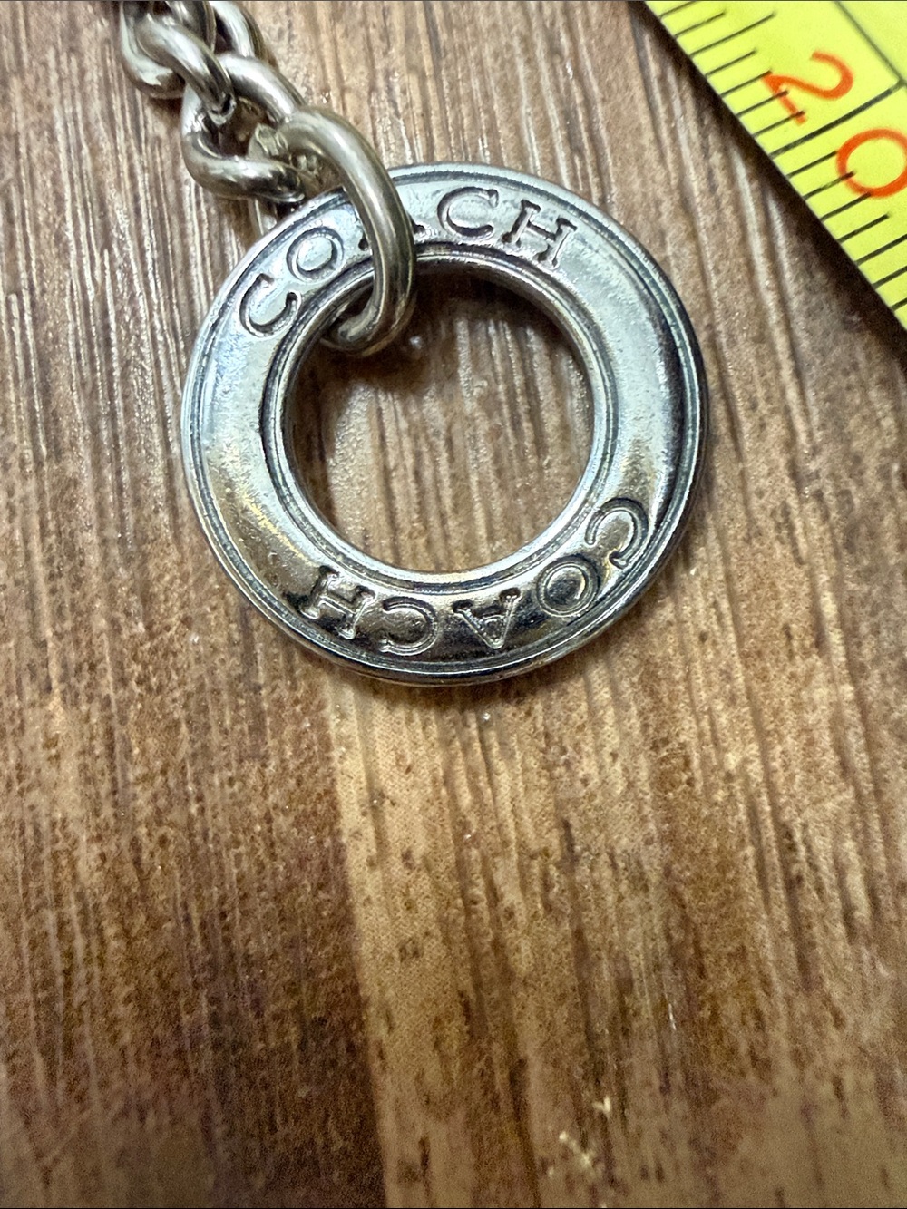 Coach Silver-Tone Toggle Chain Key Ring - Picture 3 of 3